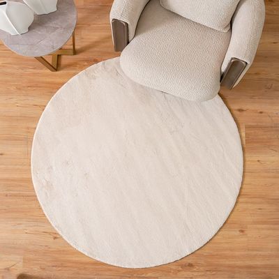 Nova Tufted Shaggy Solid  Rugs 150X150 Cream