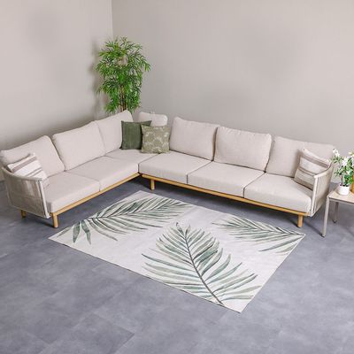 Harper Outdoor Washable Leaf Rugs 160X230 Green