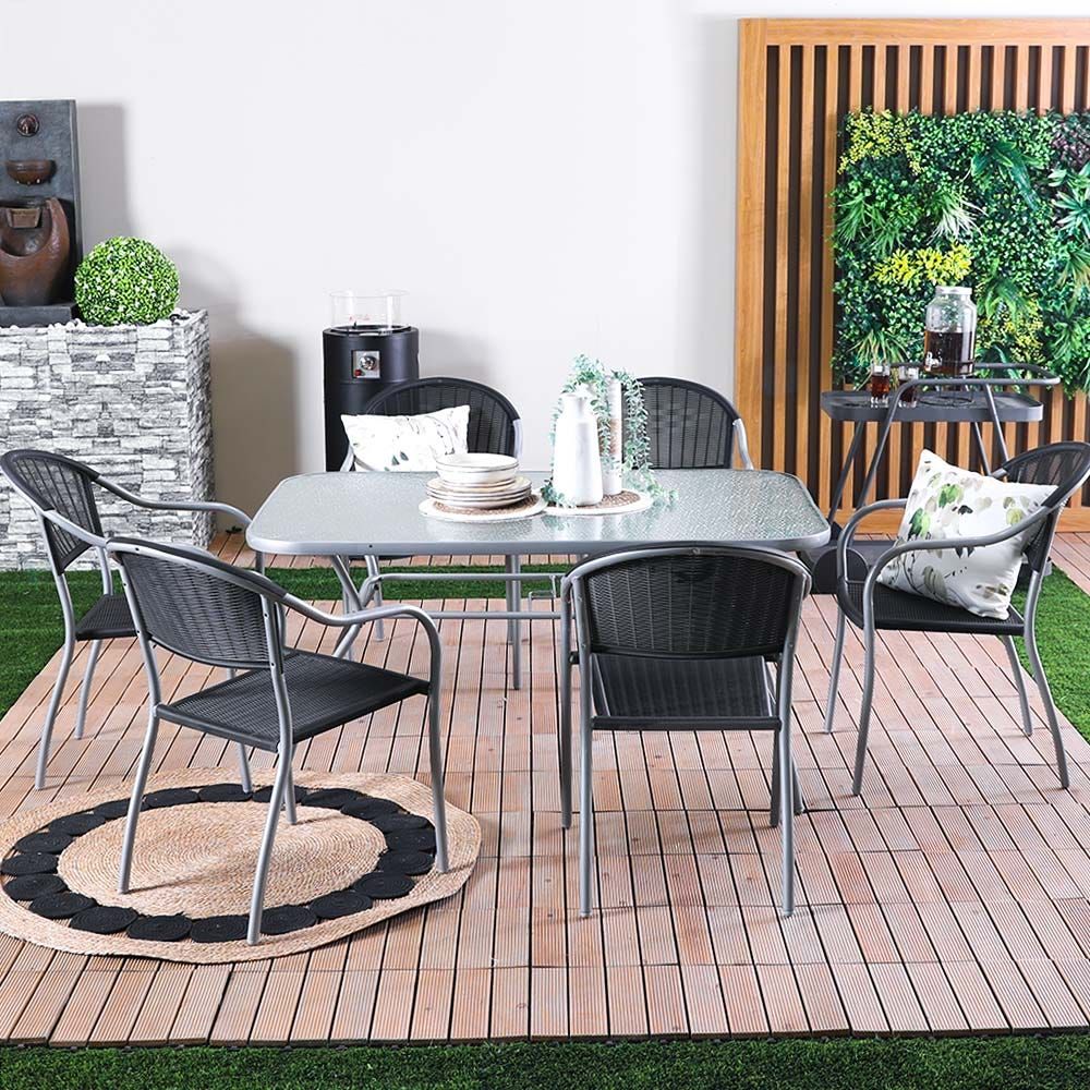 6 seat round patio shop table