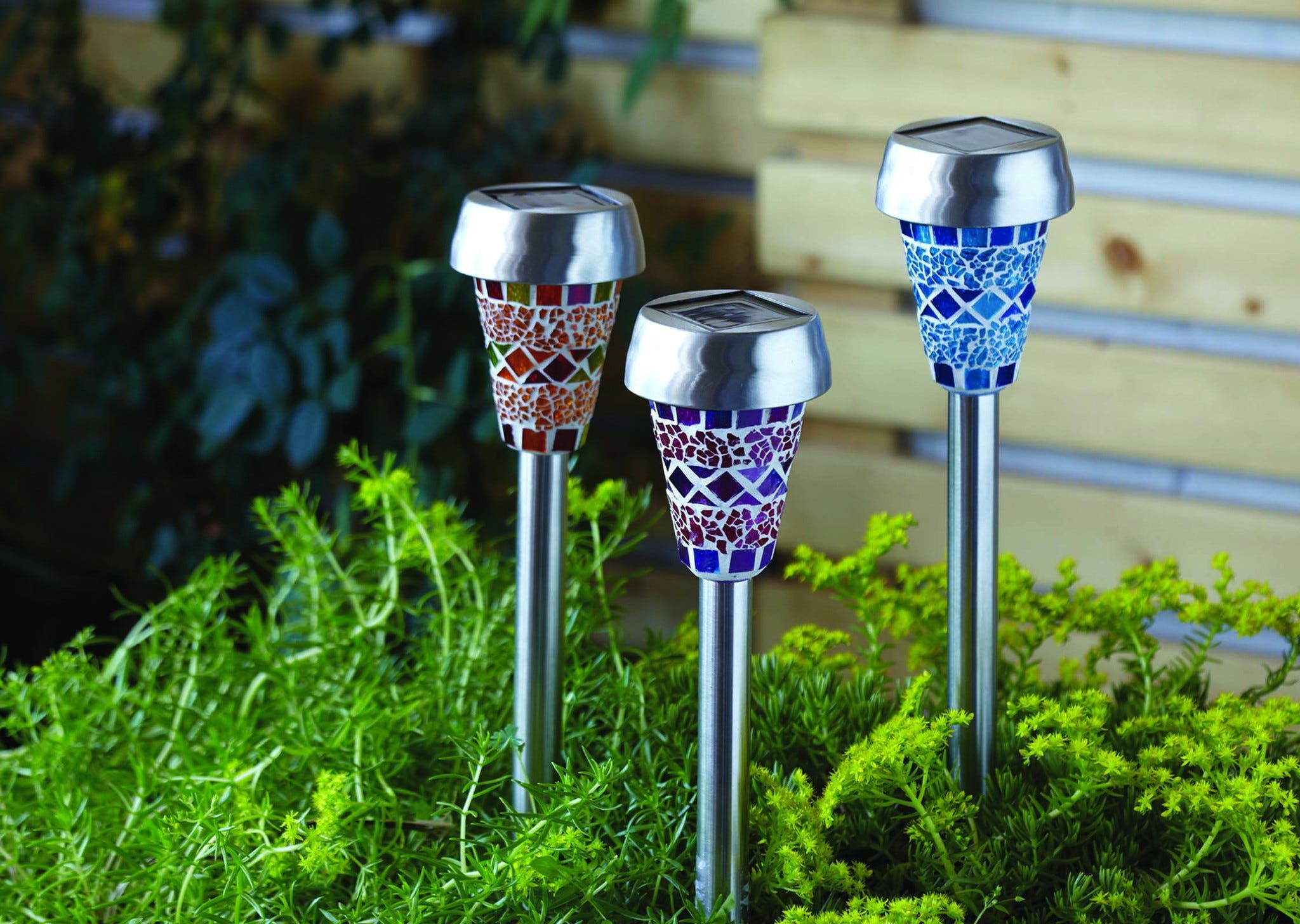 Mosaic solar garden deals lights