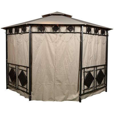 Darren Rattan Gazebo - Beige