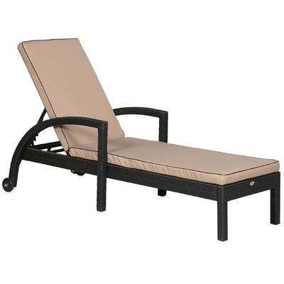 Diana Rattan Lounger - Beige