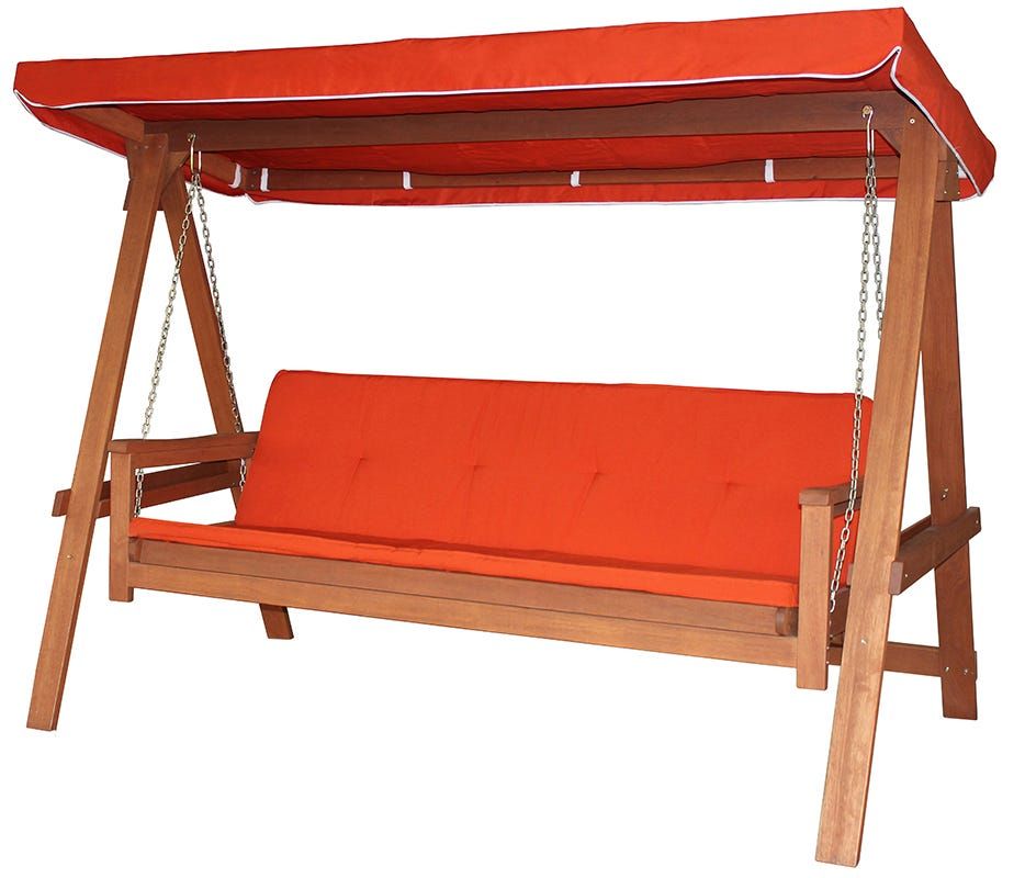 Wooden patio deals swing