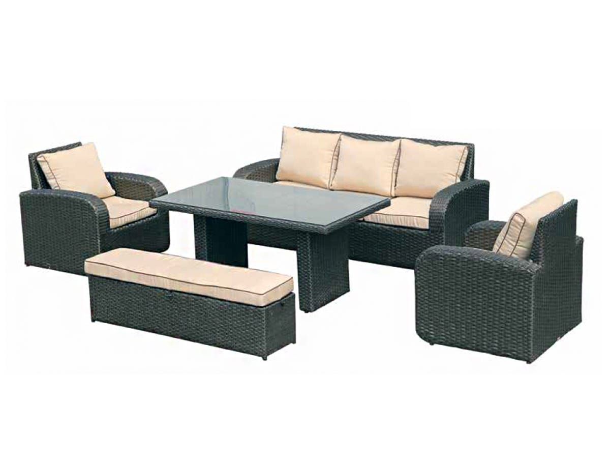 Beige rattan online furniture