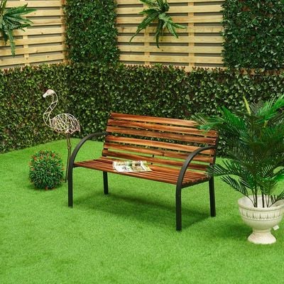 Eucalyptus 3 Seater Park Bench - Brown