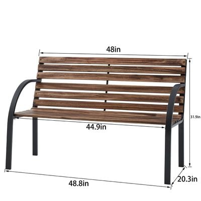 Eucalyptus 3 Seater Park Bench - Brown