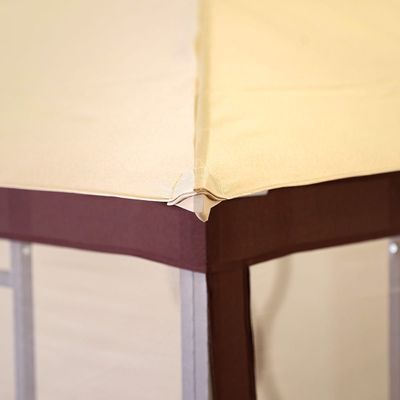 Bruno Steel Frame Square Gazebo with Mosquito Nets - Beige - 300x300x280 cm