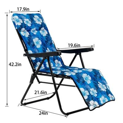 Clara Beach Recliner Chair- Blue