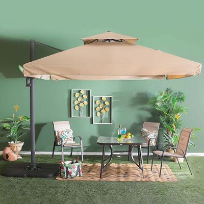 Aura Umbrella With Base - Beige