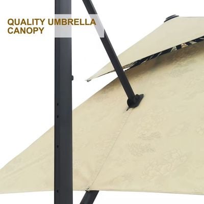 Aura Umbrella With Base - Designer Beige