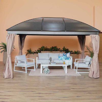 New Montero Metal Gazebo - Brown - 3x4 M