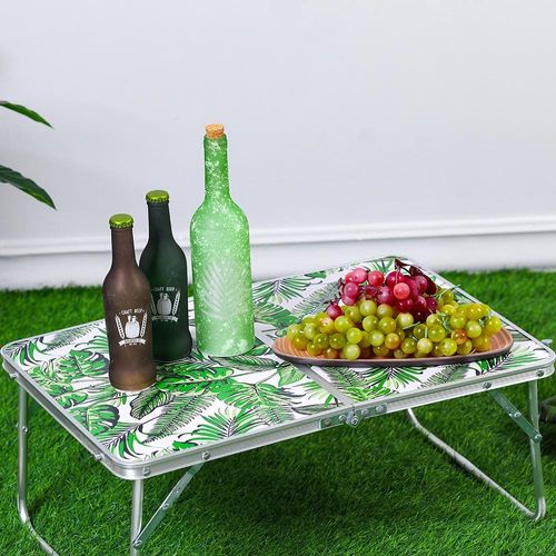 جرين وود - طاولة مستطيلة قابلة للطي - 61 × 41 × 25 سم - أخضر