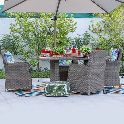 Amigo 4-Seater Outdoor Dining Set - Light Brown