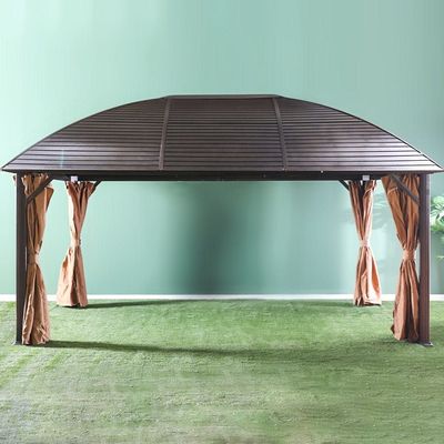 مونتيرو مظلة - بني - 3.6×5 متر - مع ضمان لمدة عام