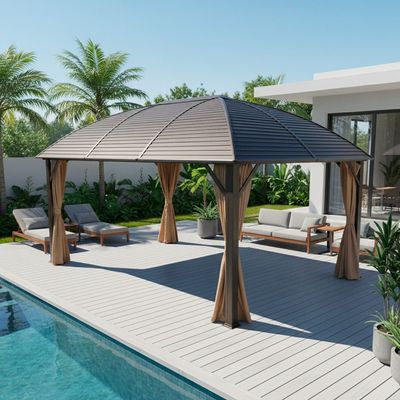Montero Gazebo - Brown - 3.6x5 M - With 1-Year Warranty