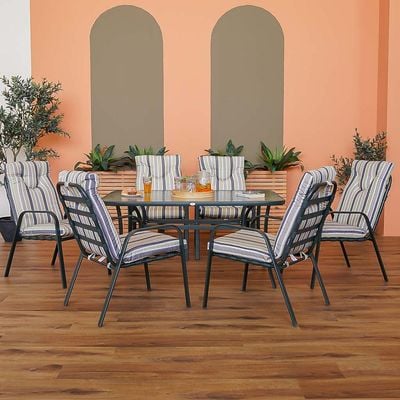 Grace 1 + 6-Seater Outdoor Dining Set - Multicolor