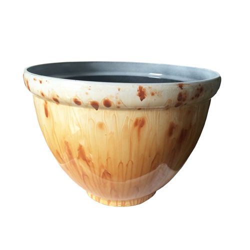 Flower Pot With Plate - Yellow - Kd9433K+179