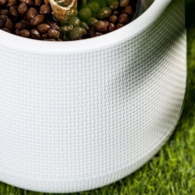 Round Flower Pot - White - Kd2213N