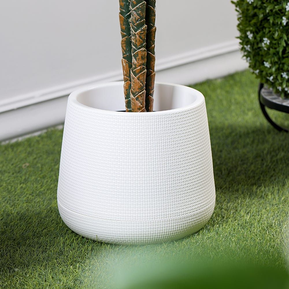 Round Flower Pot - White - Kd2213N