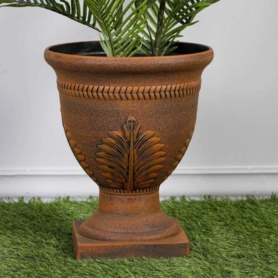 Urn Flower Pot - Sn Brown - KD1902Sn