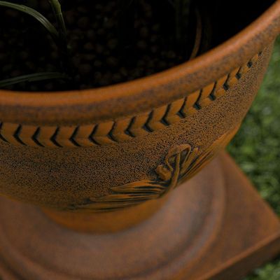 Urn Flower Pot - Sn Brown - KD1902Sn