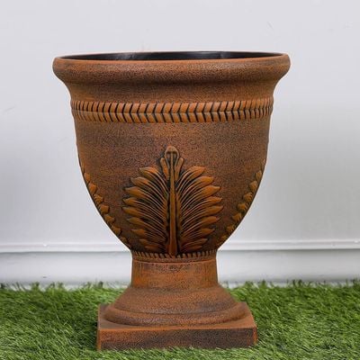 Urn Flower Pot - Sn Brown - KD1902Sn