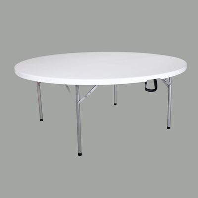 Safari Round Folding Table - White