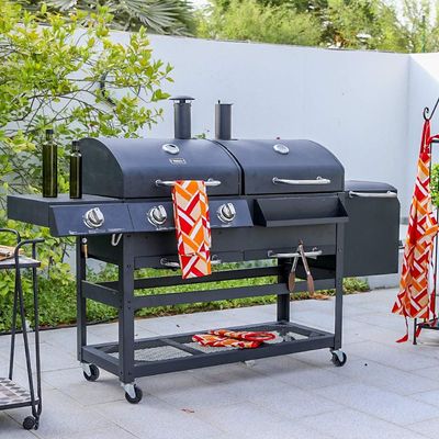 3-In-1 Combo Grill - Gas/Coal/Smoker - KY19562Tq