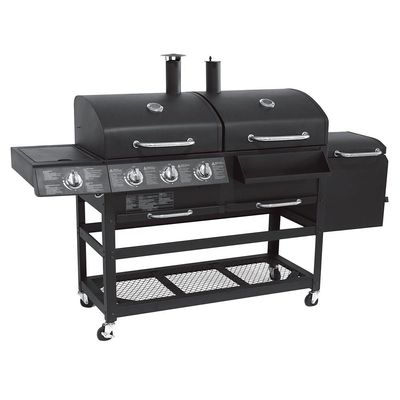 3-In-1 Combo Grill - Gas/Coal/Smoker - KY19562Tq