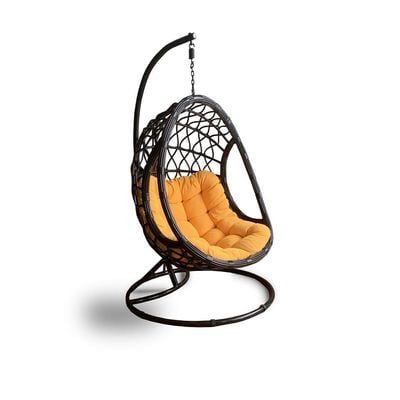 Lufta 1-Seater Swing Chair - Yellow/Black