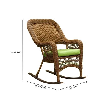 Casa Loma Single Seater Rocking Chair - Brown/Green