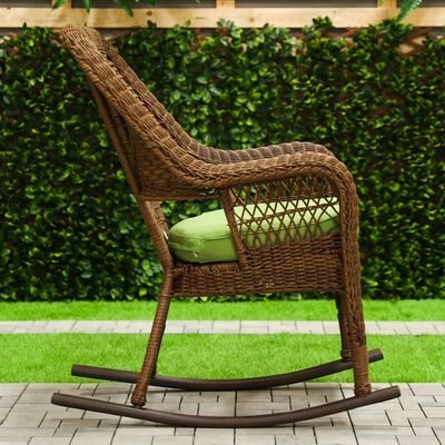 Casa Loma Single Seater Rocking Chair - Brown/Green