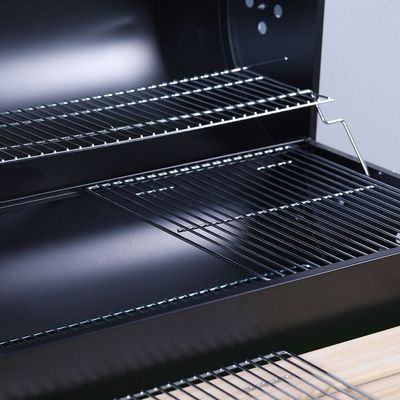 Charcoal Grill With Wooden Stand KY1813