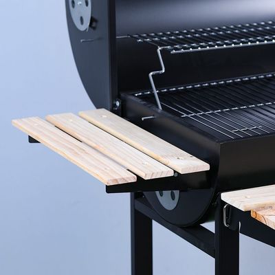 Charcoal Grill With Wooden Stand KY1813