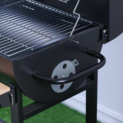 Charcoal Grill With Wooden Stand KY1813