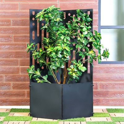 Metal Corner Rack With Planter72.5X46X124Cm
