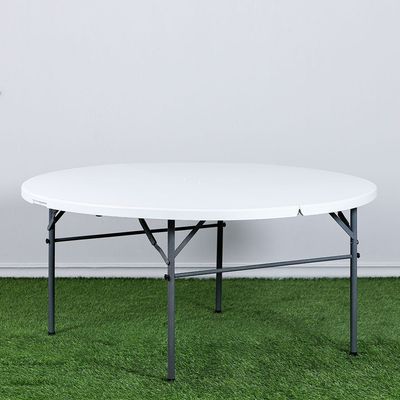 Bi-Folded Round Table - White