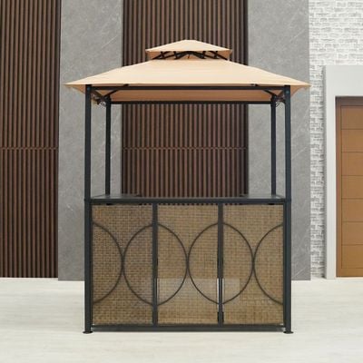 New Kelly 1 + 2-Seater Bar Counter - Brown