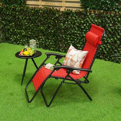 Angelina Outdoor Recliner Chair - Red