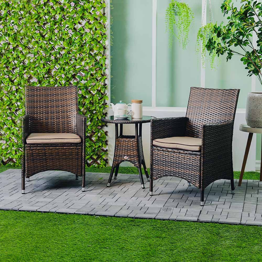 Rattan effect store balcony set