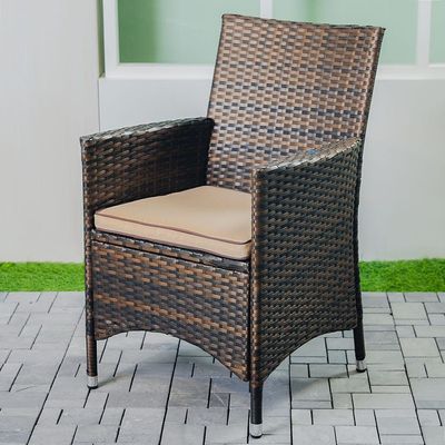 Darlene 1 + 2-Seater Rattan Balcony Set - Brown