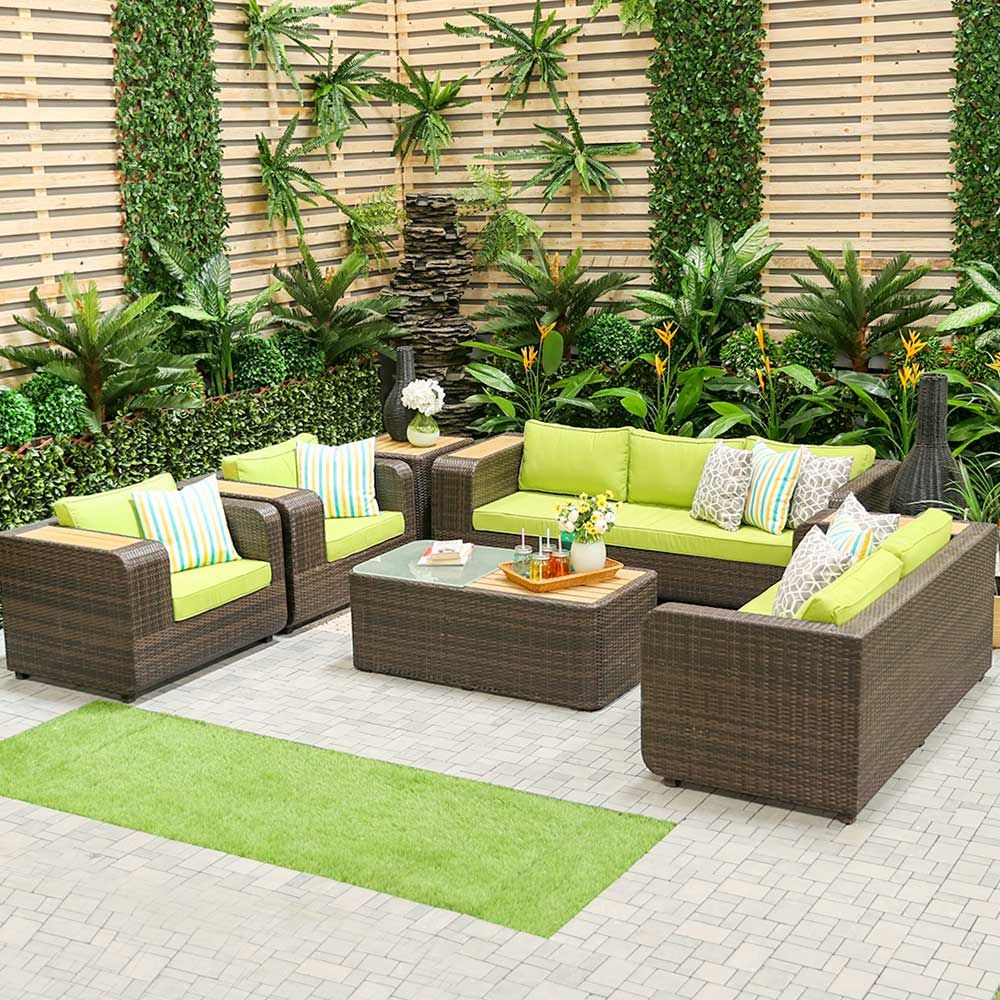 Garden sofa and table outlet set