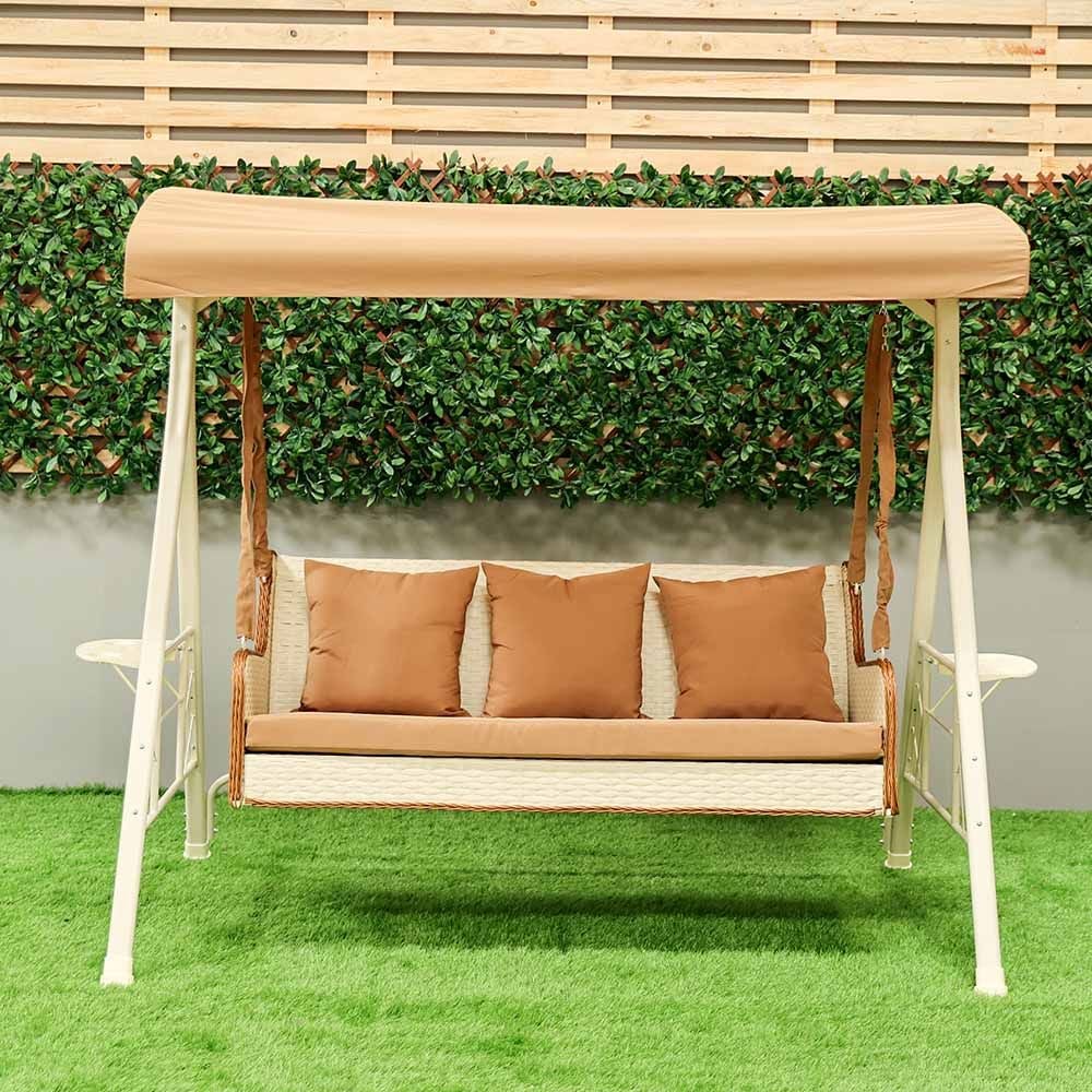 Outdoor swing deals bench