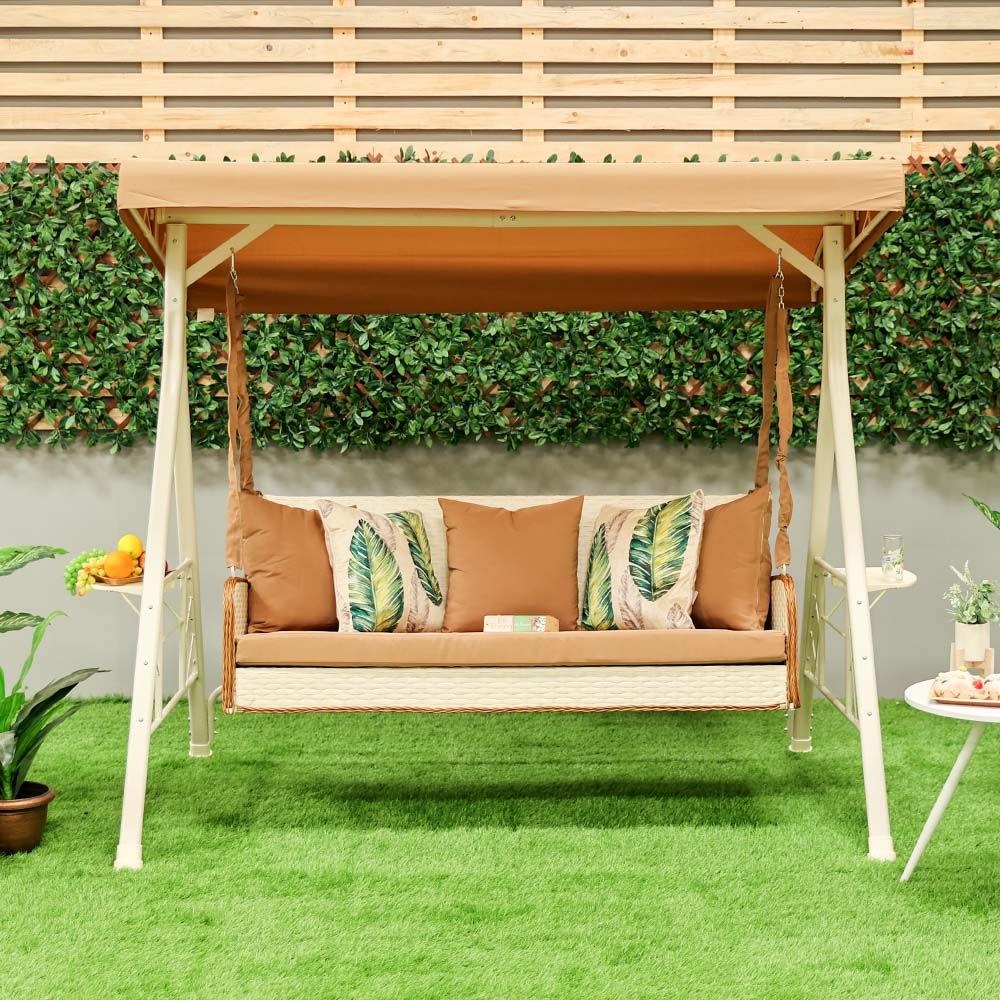 3 seater outdoor deals swing