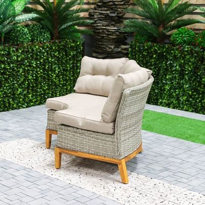 Melissa 5-Seater Outdoor Corner Sofa Set - Grey 