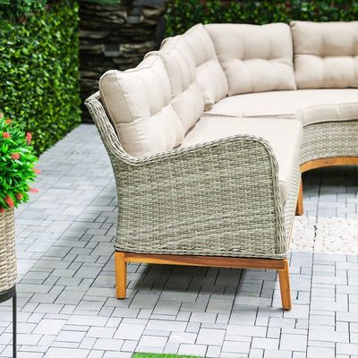 Melissa 5-Seater Outdoor Corner Sofa Set - Grey 