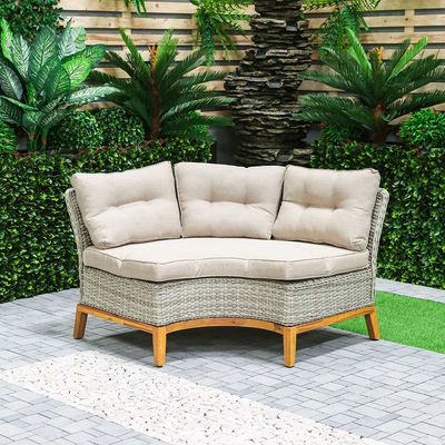 Melissa 5-Seater Outdoor Corner Sofa Set - Grey 