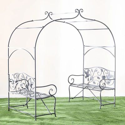 Metal Arbor With Bench 202X108X223Cm - Jf211685