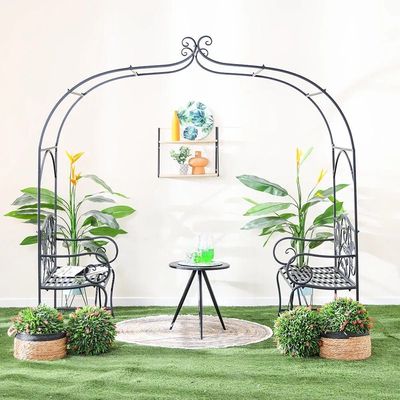 Metal Arbor With Bench 202X108X223Cm - Jf211685