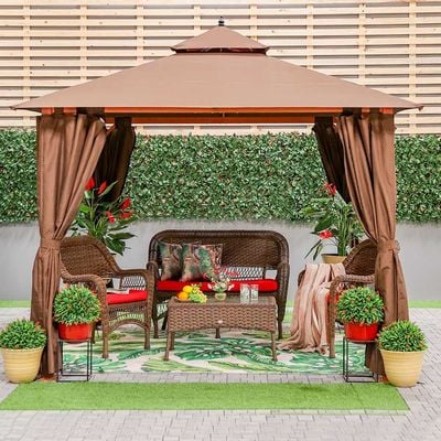 Forestory Gazebo with Curtains and Mosquito Nets -  3x3 M